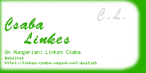 csaba linkes business card